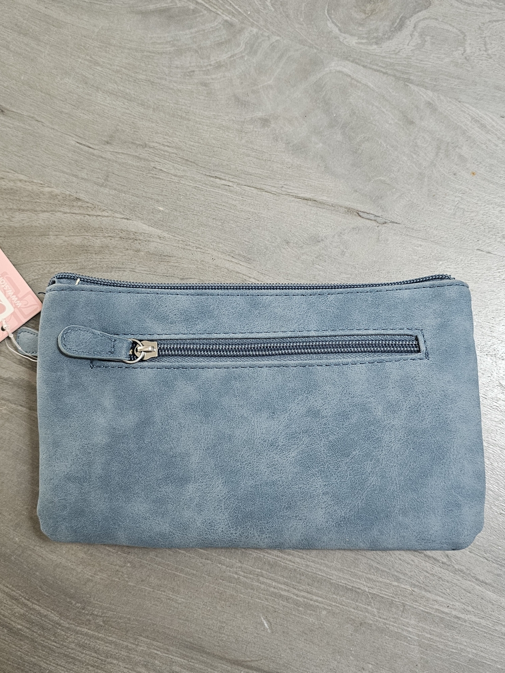 Stone Mountain Accessories Dusty Blue Perforated Faux-Suede Crossbdy - Picture 4 of 12